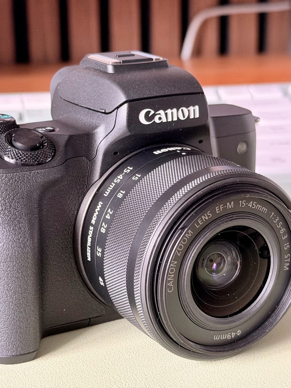 Canon Mirrorless Camera with EF-M 15-45mm Lens + Canon EF-EOS M Adapter - Black